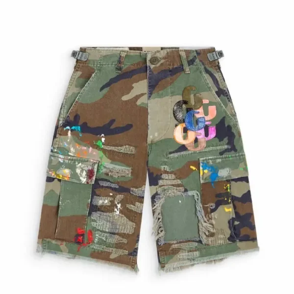 Army Green Gallery Dept G Patch Camo Cargo Shorts
